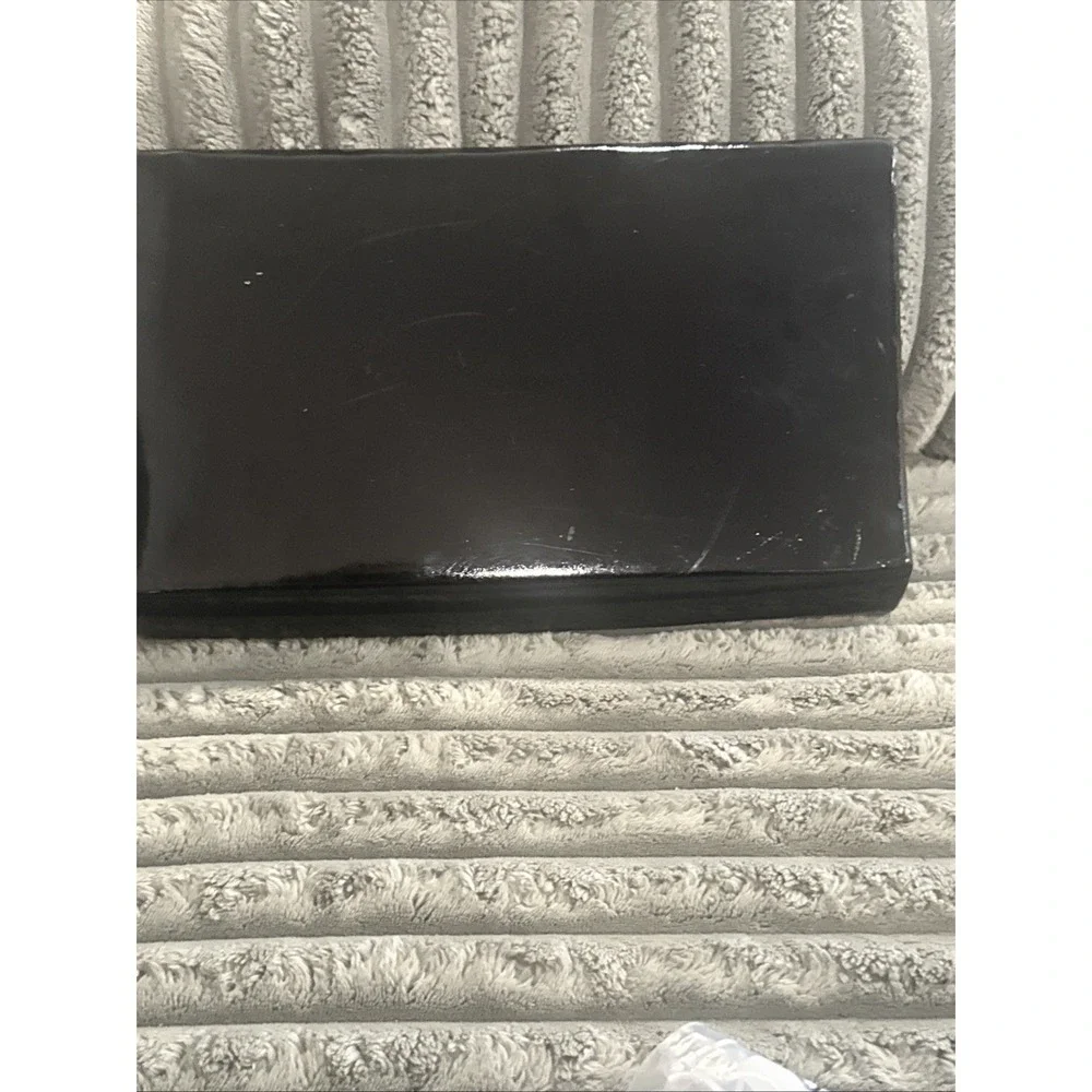 Vintage Patent Leather Clutch Bag Black Small Date Night Minimalist Capsule